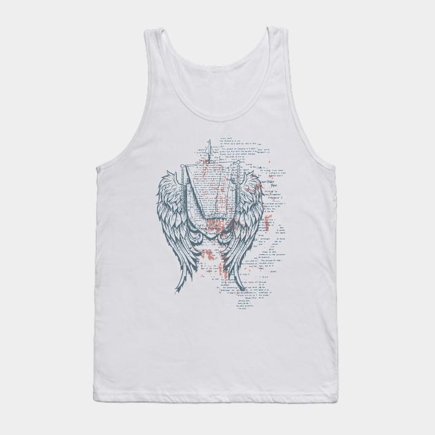 Weathered Wings Vintage Design Tank Top by Jarecrow 